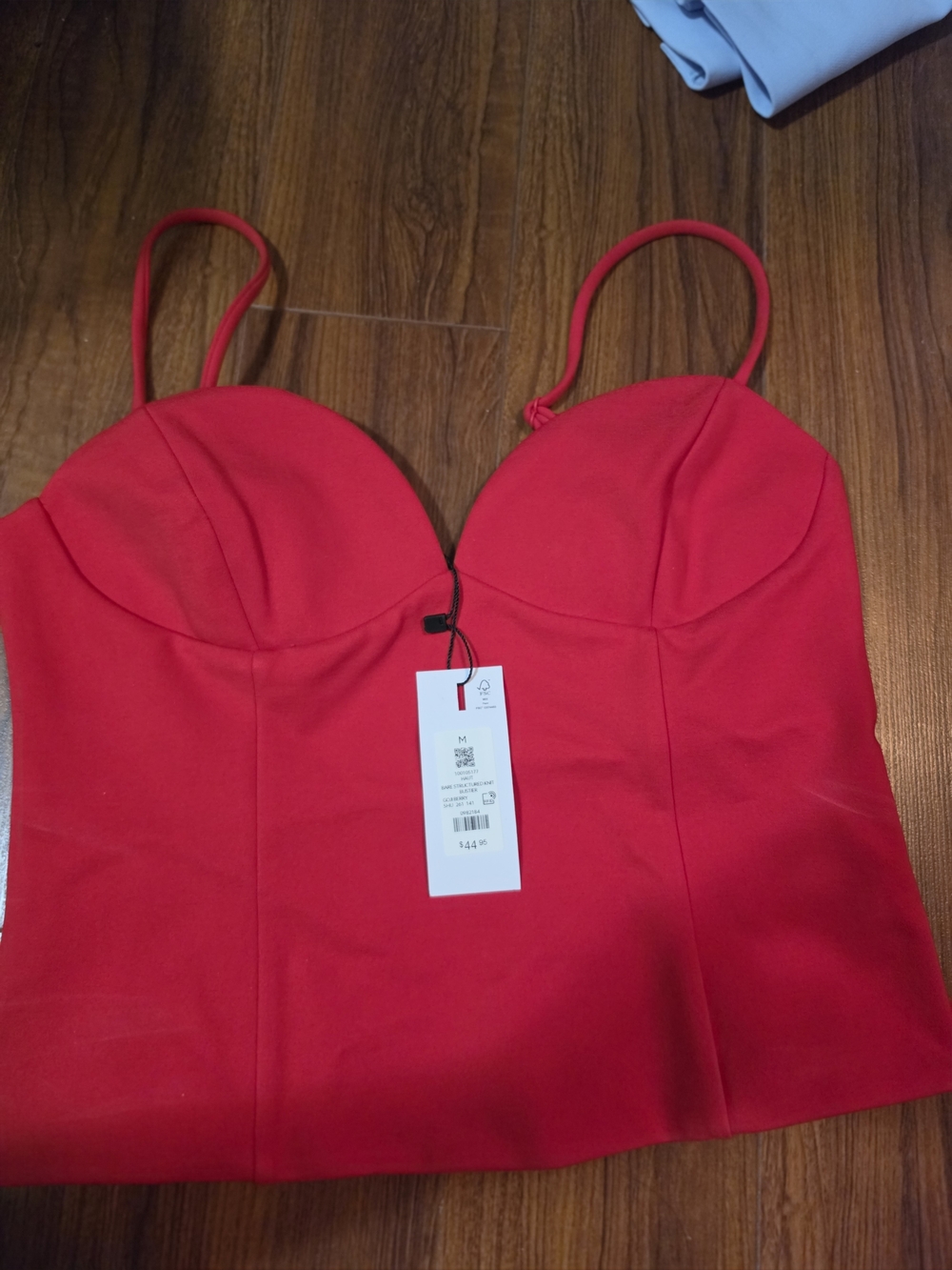 Dynamite Red Bustier Camisole with Adjustable Straps